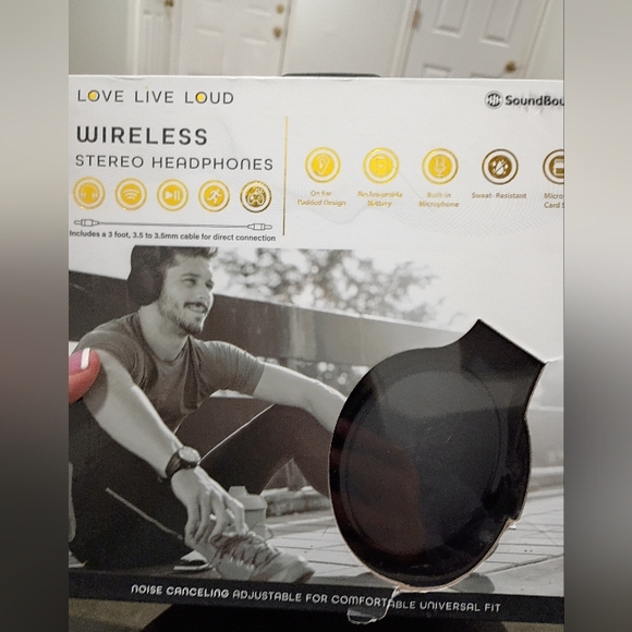 NEW $49 Retail Music Gaming Computer Headphones Black Wireless Stereo Noise Cxl - Picture 3 of 5